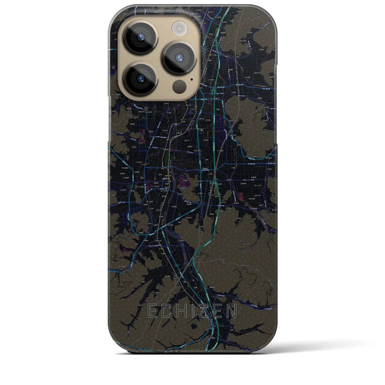 【越前(福井県)】地図柄iPhoneケース(バックカバータイプ)