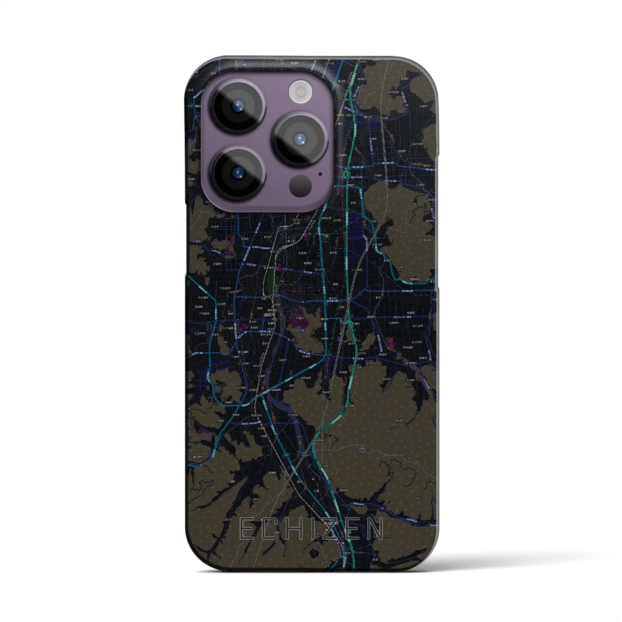 【越前(福井県)】地図柄iPhoneケース(バックカバータイプ)