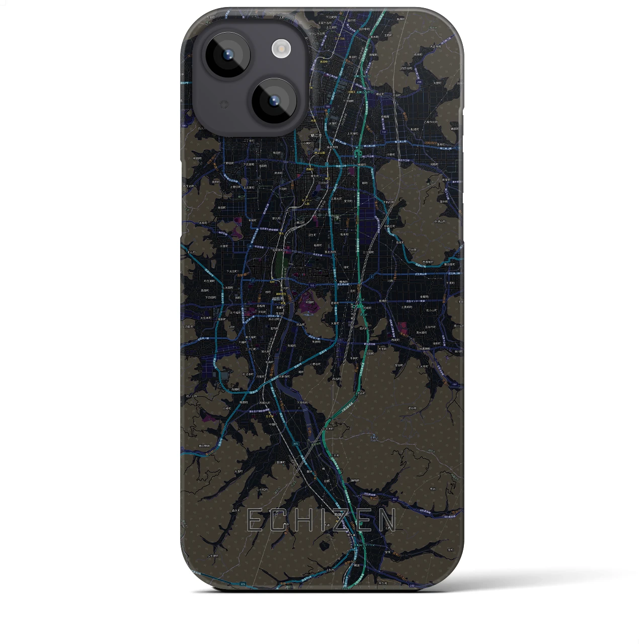 【越前(福井県)】地図柄iPhoneケース(バックカバータイプ)