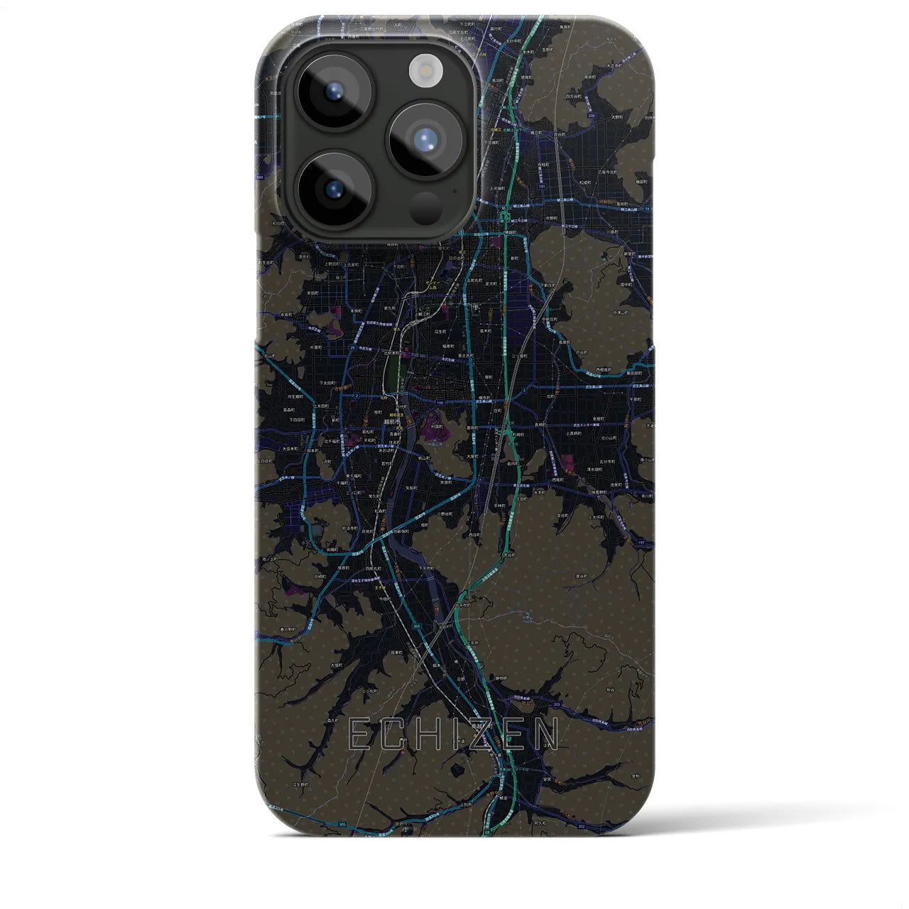 【越前(福井県)】地図柄iPhoneケース(バックカバータイプ)