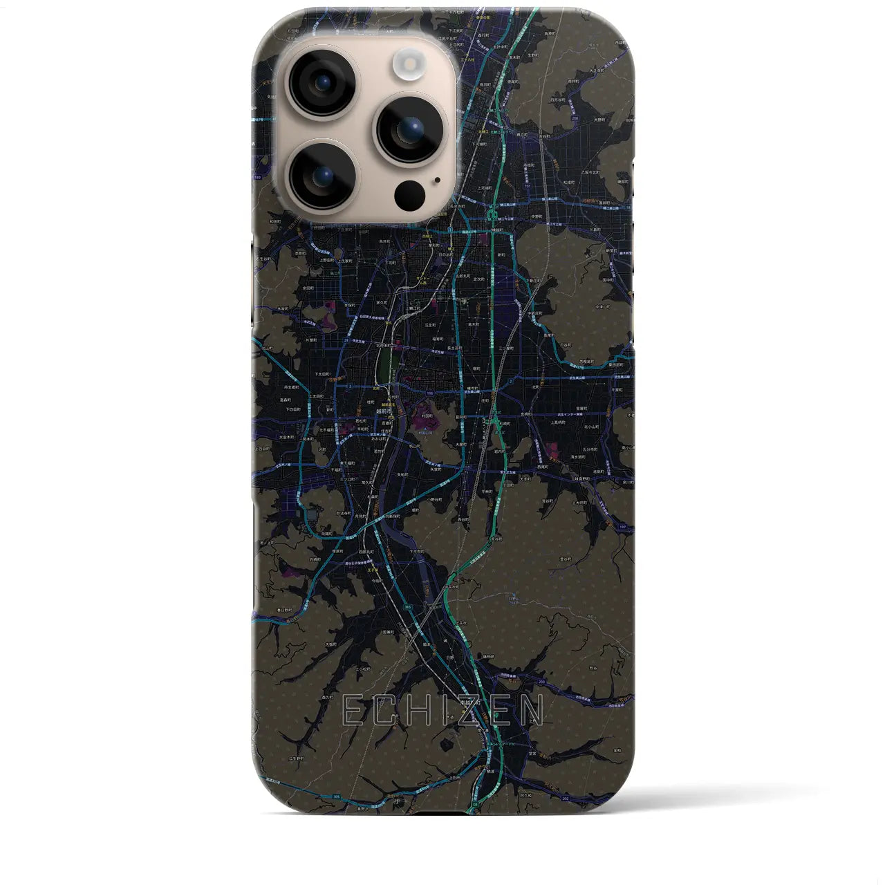【越前(福井県)】地図柄iPhoneケース(バックカバータイプ)