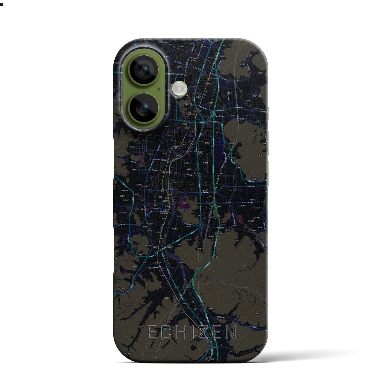 【越前(福井県)】地図柄iPhoneケース(バックカバータイプ)