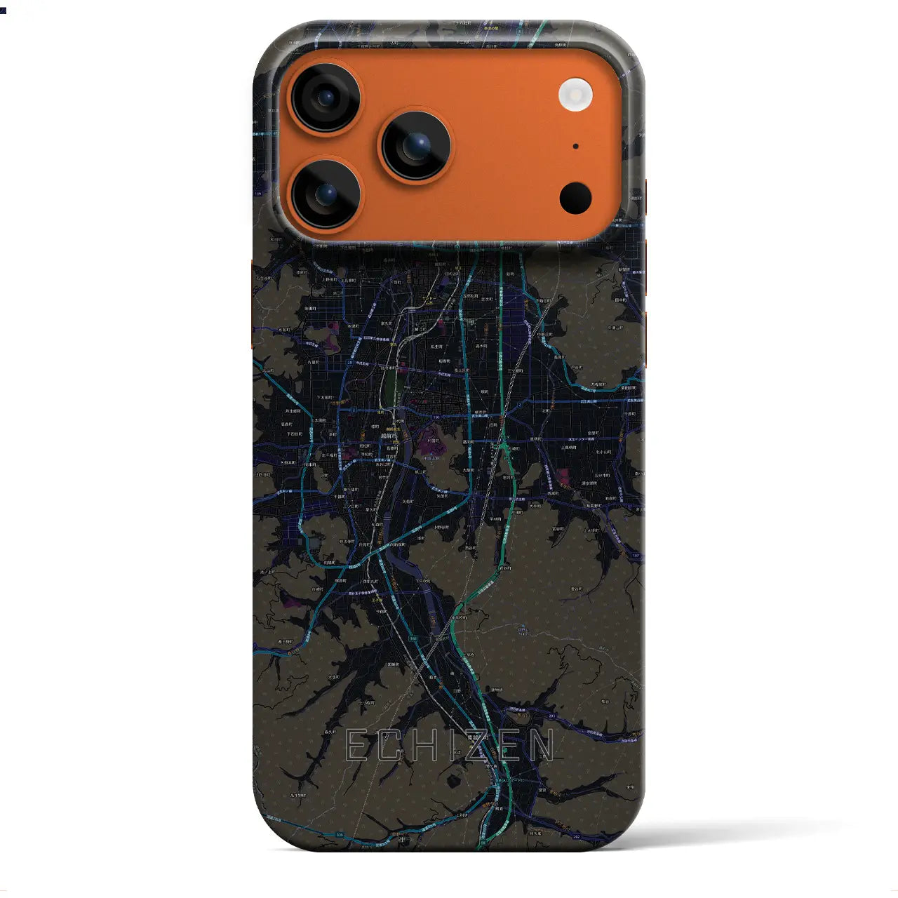 【越前(福井県)】地図柄iPhoneケース(バックカバータイプ)