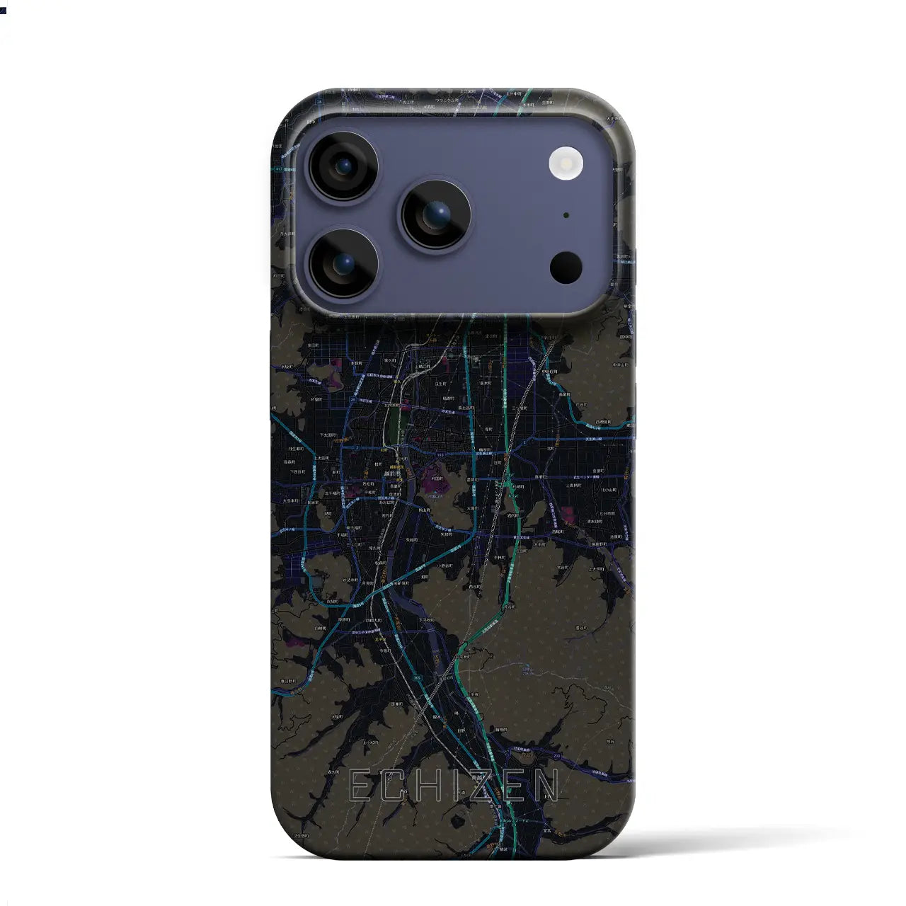 【越前(福井県)】地図柄iPhoneケース(バックカバータイプ)