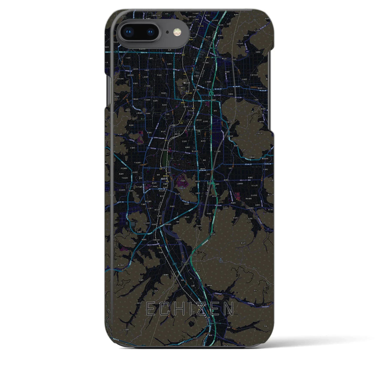 【越前(福井県)】地図柄iPhoneケース(バックカバータイプ)