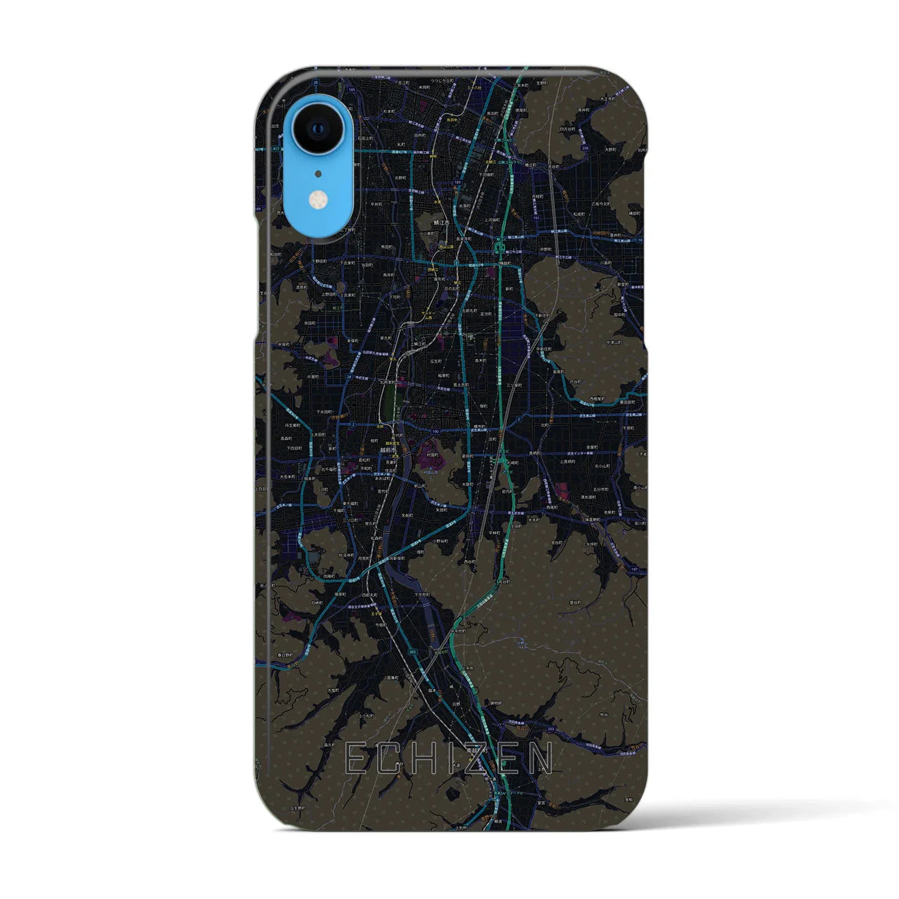 【越前(福井県)】地図柄iPhoneケース(バックカバータイプ)