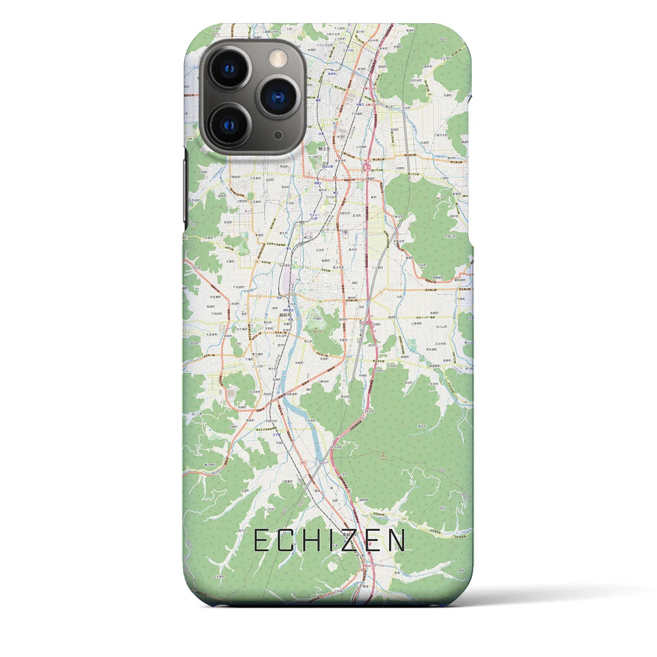 【越前(福井県)】地図柄iPhoneケース(バックカバータイプ)