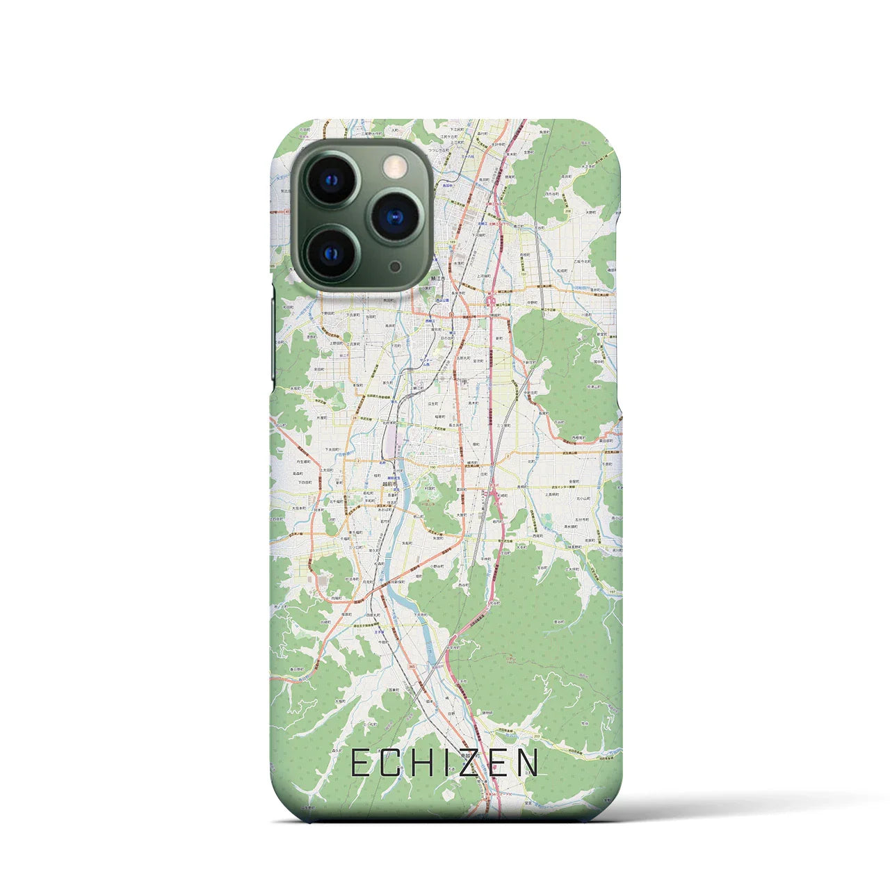 【越前(福井県)】地図柄iPhoneケース(バックカバータイプ)