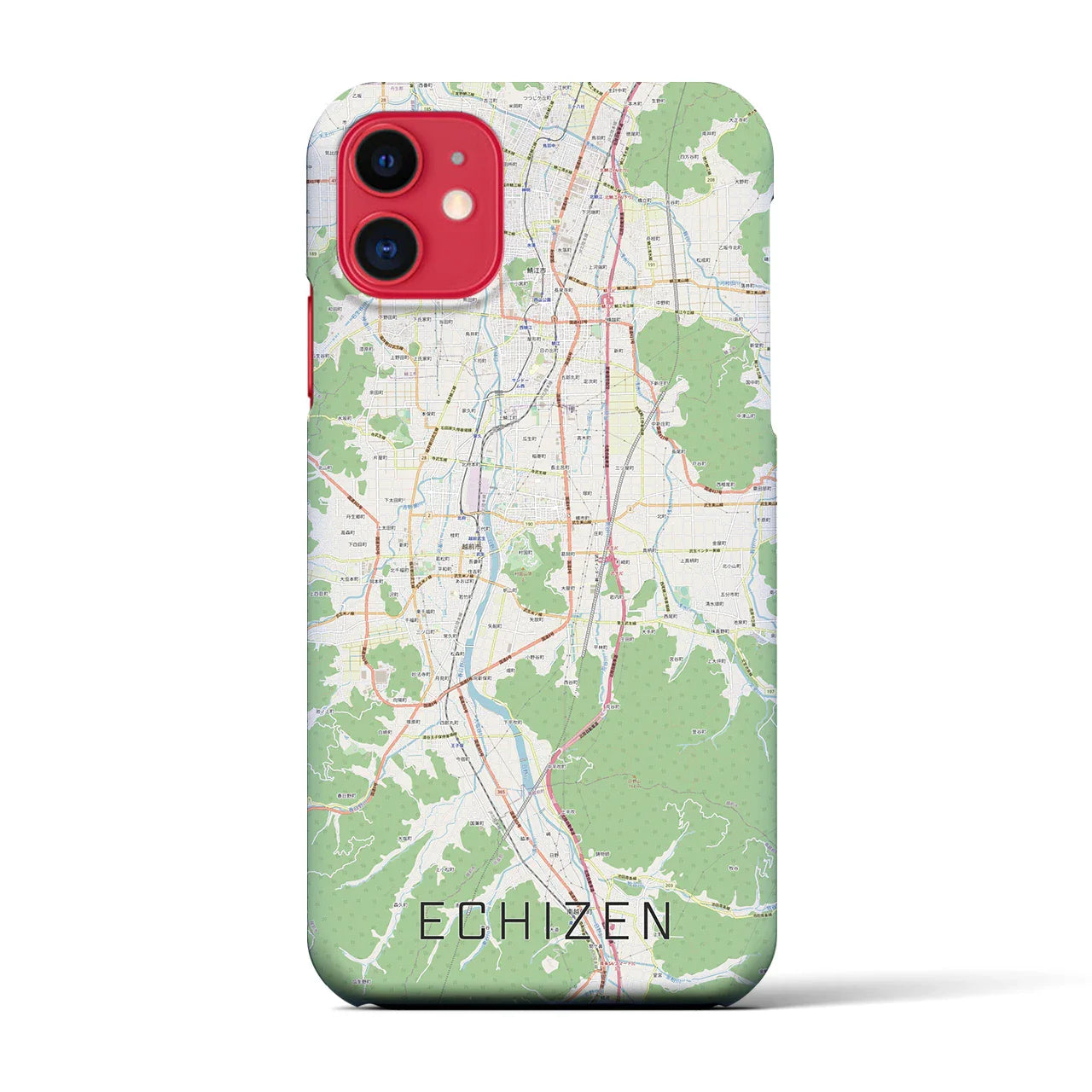 【越前(福井県)】地図柄iPhoneケース(バックカバータイプ)