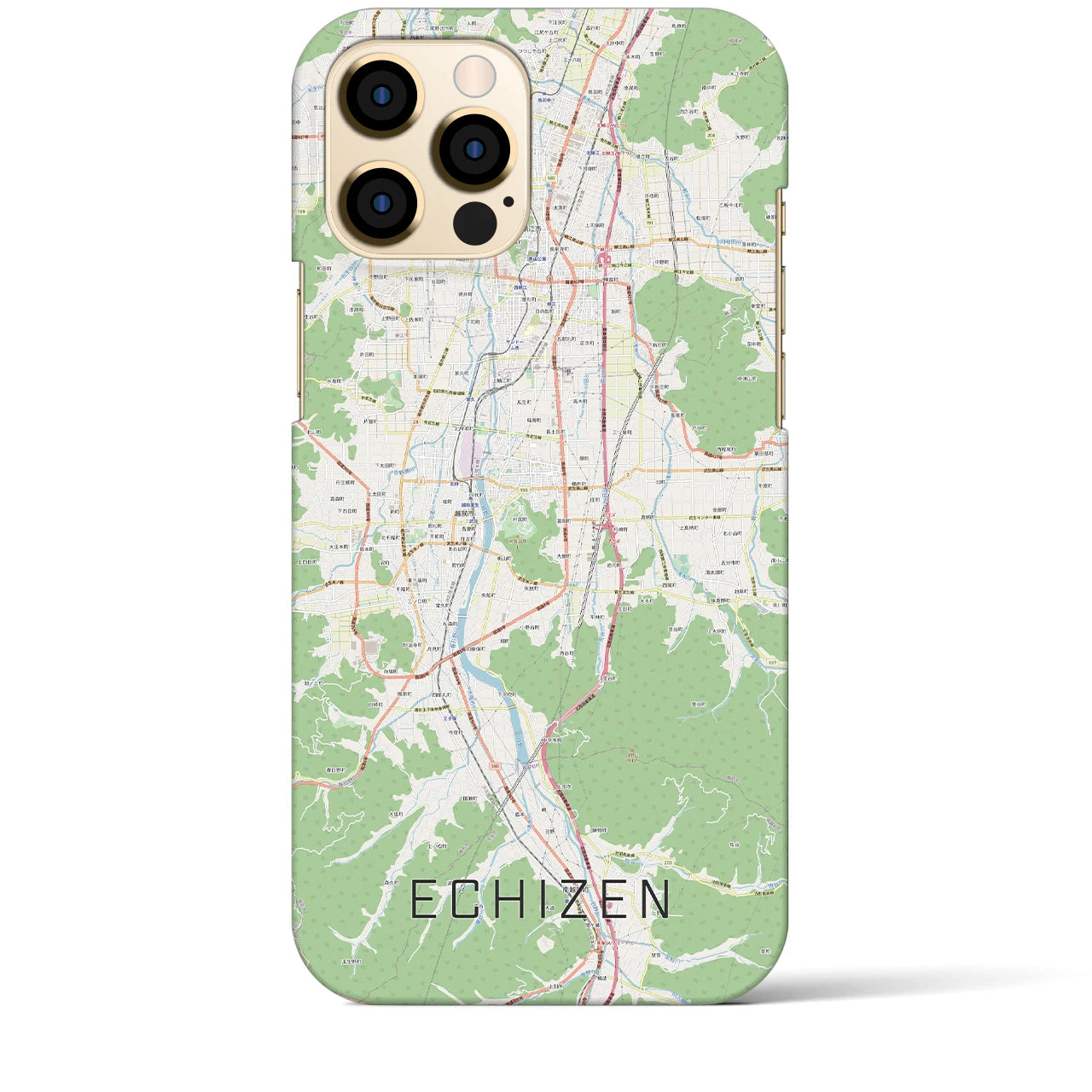 【越前(福井県)】地図柄iPhoneケース(バックカバータイプ)