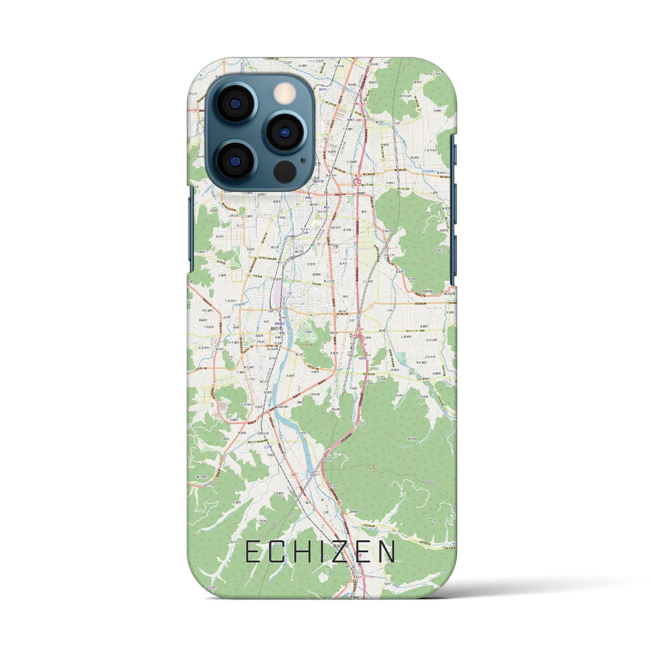 【越前(福井県)】地図柄iPhoneケース(バックカバータイプ)