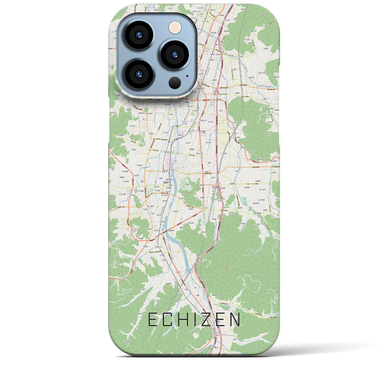 【越前(福井県)】地図柄iPhoneケース(バックカバータイプ)