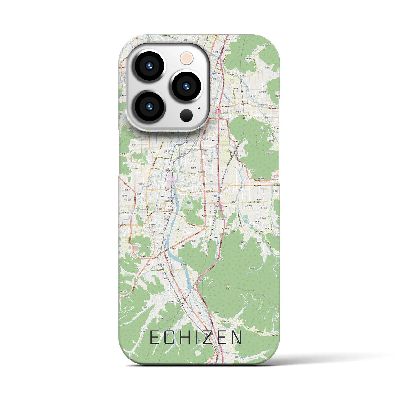 【越前(福井県)】地図柄iPhoneケース(バックカバータイプ)