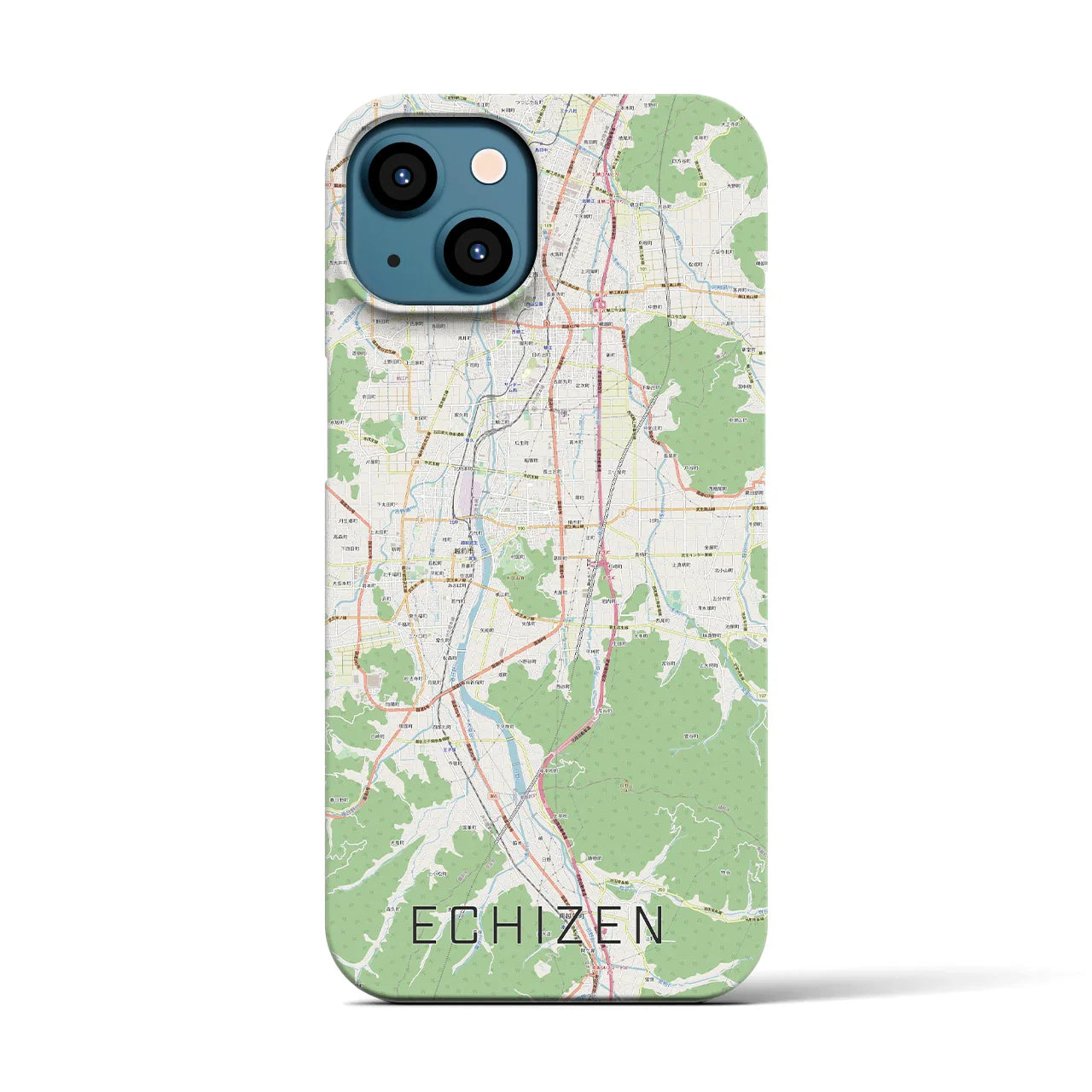 【越前(福井県)】地図柄iPhoneケース(バックカバータイプ)