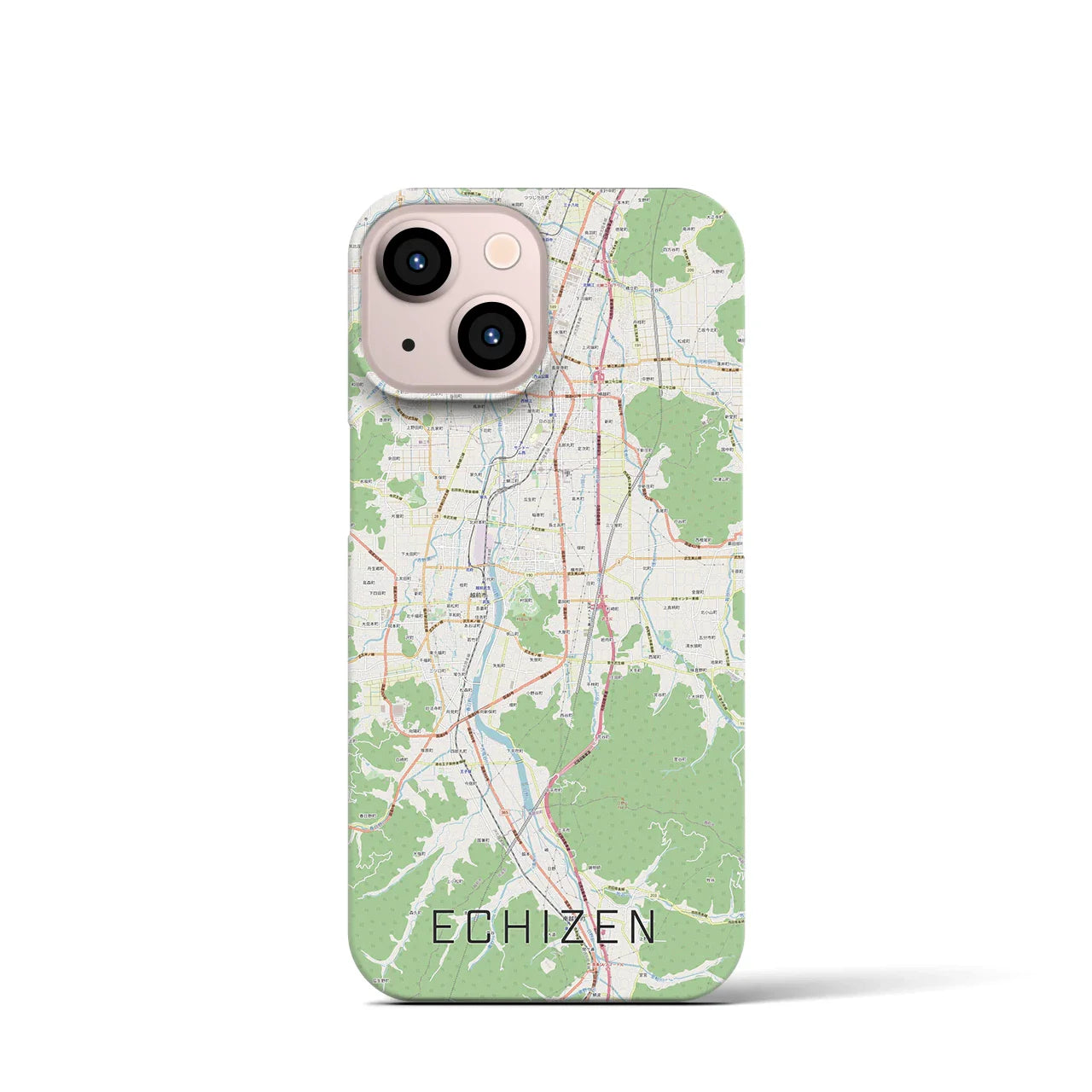 【越前(福井県)】地図柄iPhoneケース(バックカバータイプ)