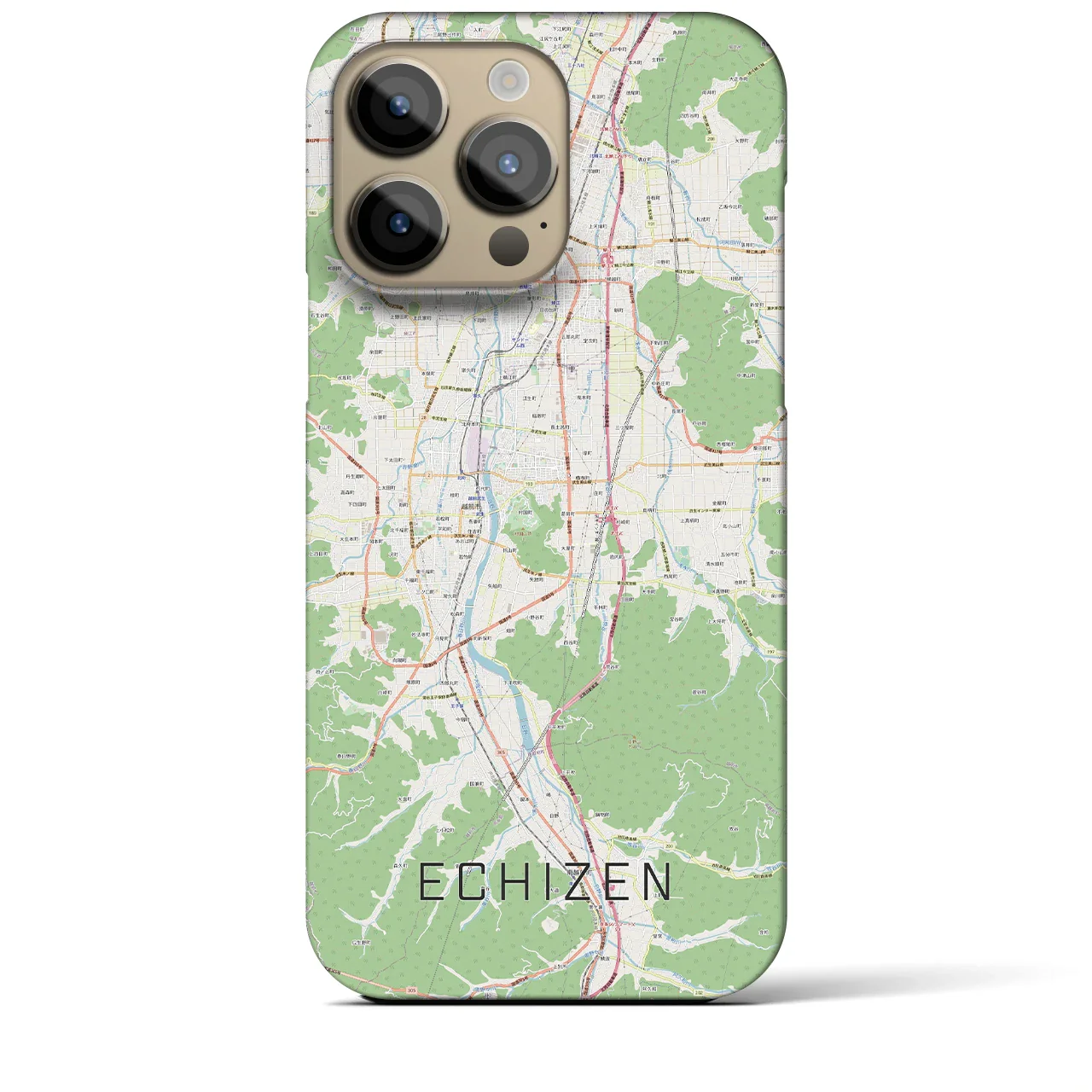 【越前(福井県)】地図柄iPhoneケース(バックカバータイプ)