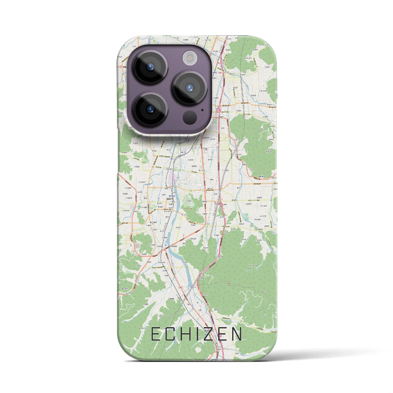 【越前(福井県)】地図柄iPhoneケース(バックカバータイプ)