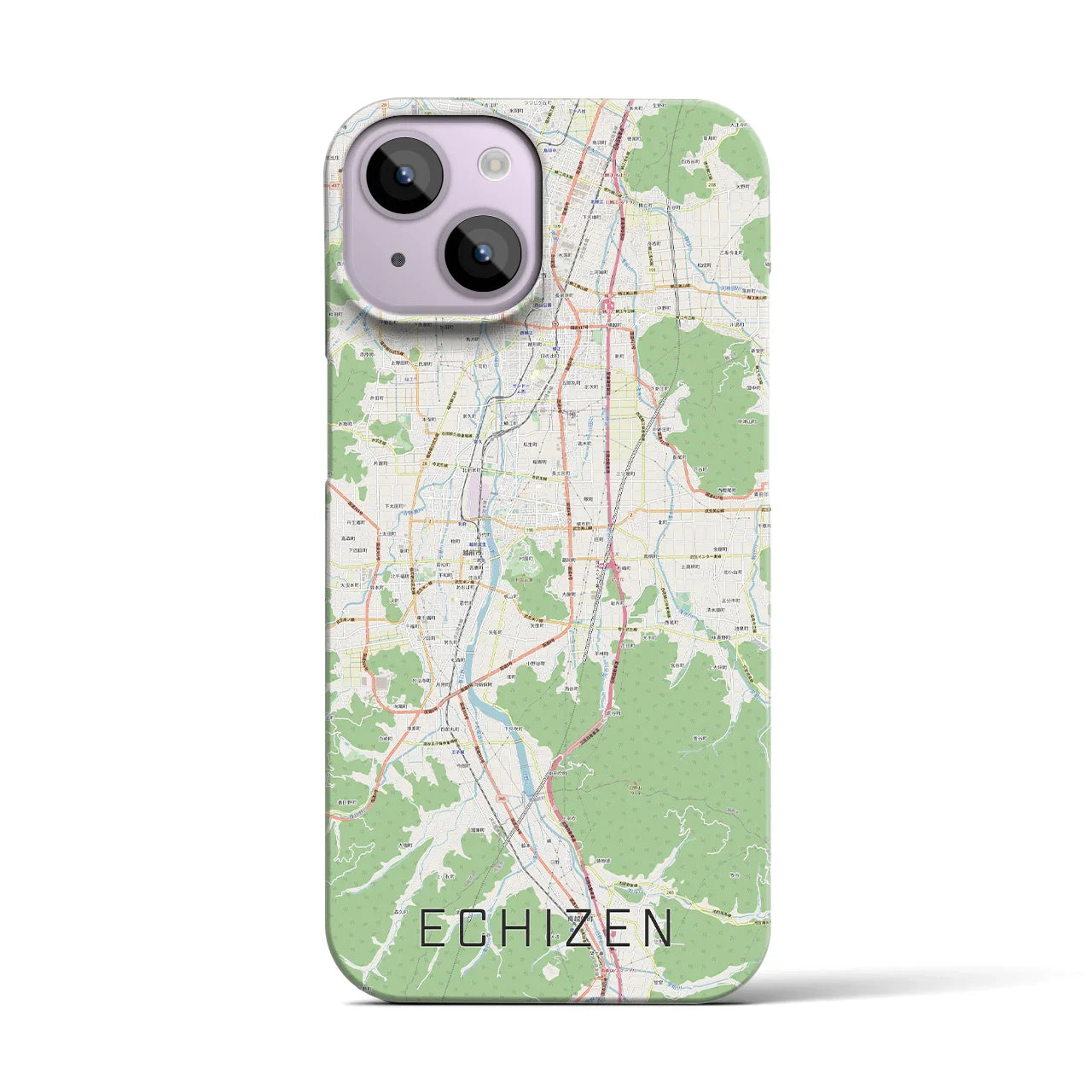 【越前(福井県)】地図柄iPhoneケース(バックカバータイプ)