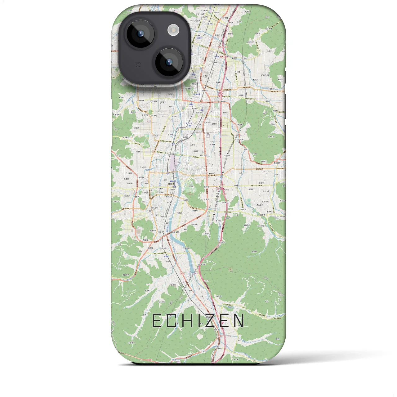 【越前(福井県)】地図柄iPhoneケース(バックカバータイプ)