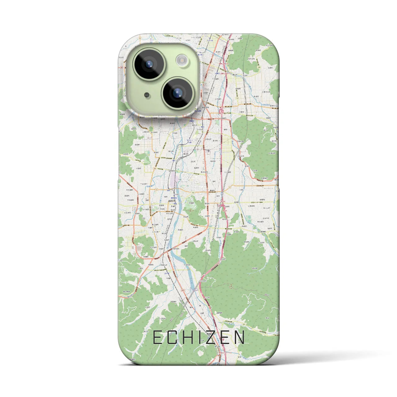 【越前(福井県)】地図柄iPhoneケース(バックカバータイプ)
