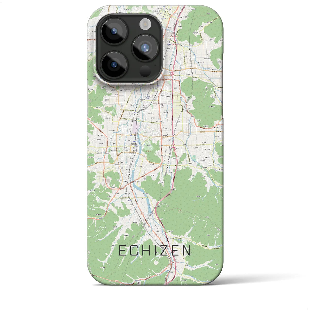 【越前(福井県)】地図柄iPhoneケース(バックカバータイプ)