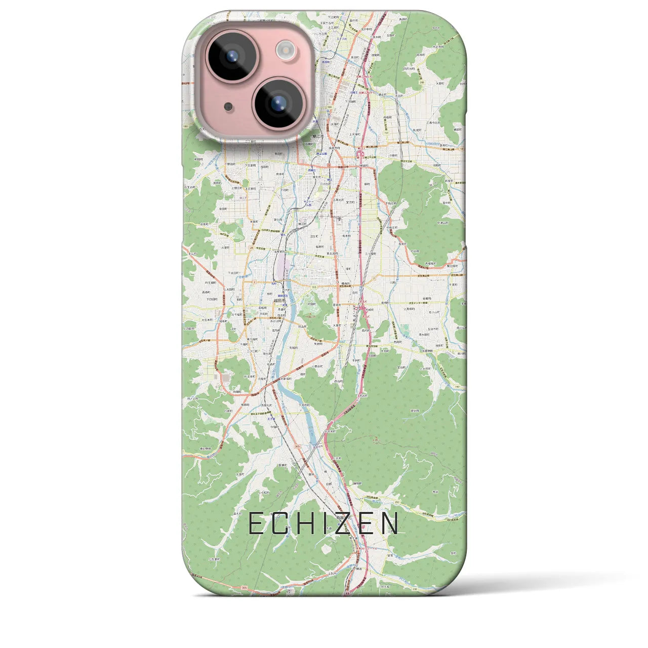 【越前(福井県)】地図柄iPhoneケース(バックカバータイプ)