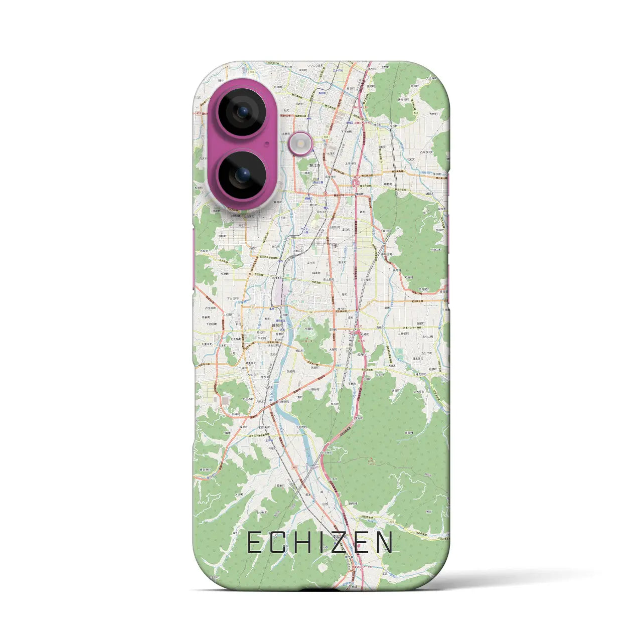 【越前(福井県)】地図柄iPhoneケース(バックカバータイプ)