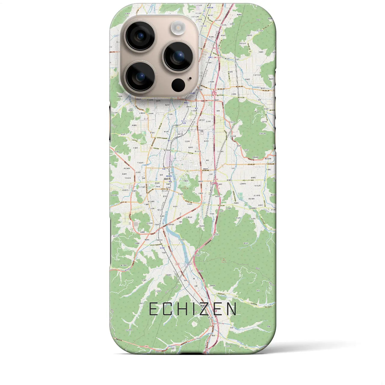 【越前(福井県)】地図柄iPhoneケース(バックカバータイプ)