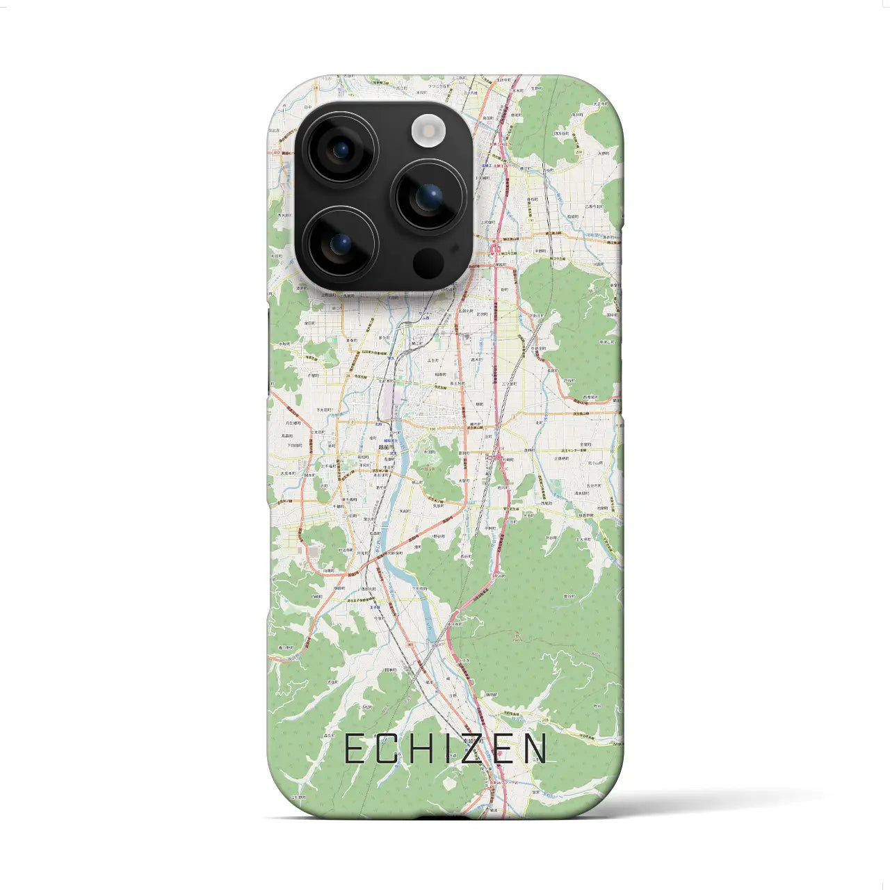 【越前(福井県)】地図柄iPhoneケース(バックカバータイプ)