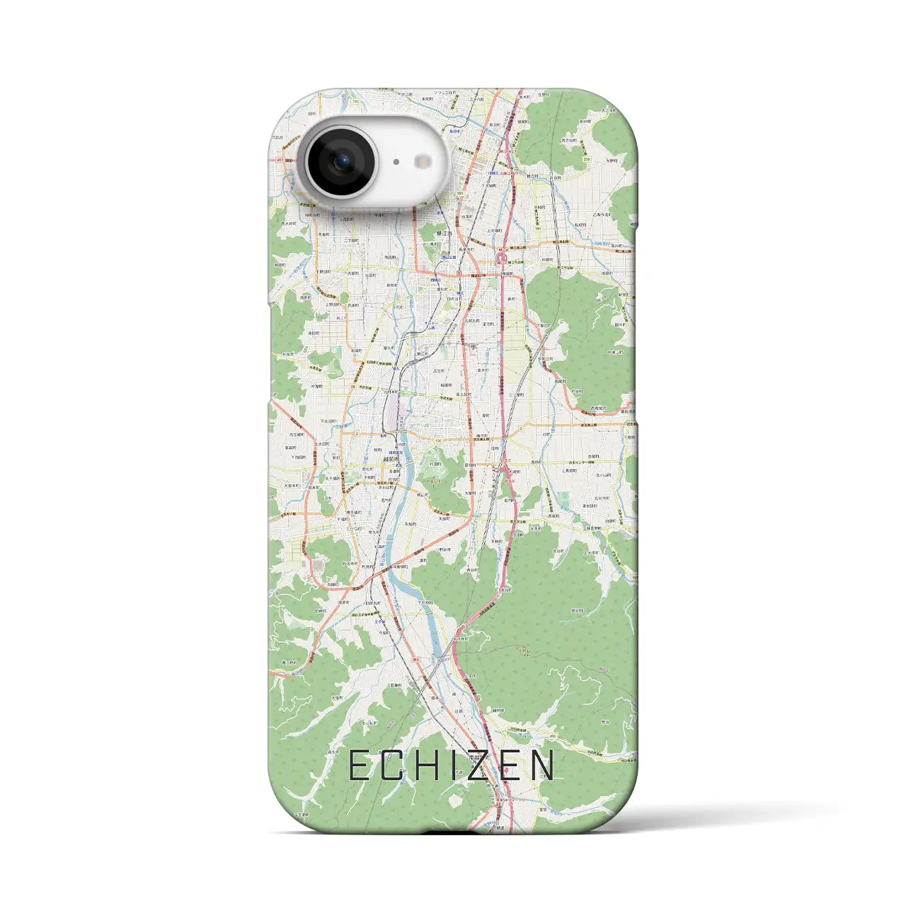 【越前(福井県)】地図柄iPhoneケース(バックカバータイプ)