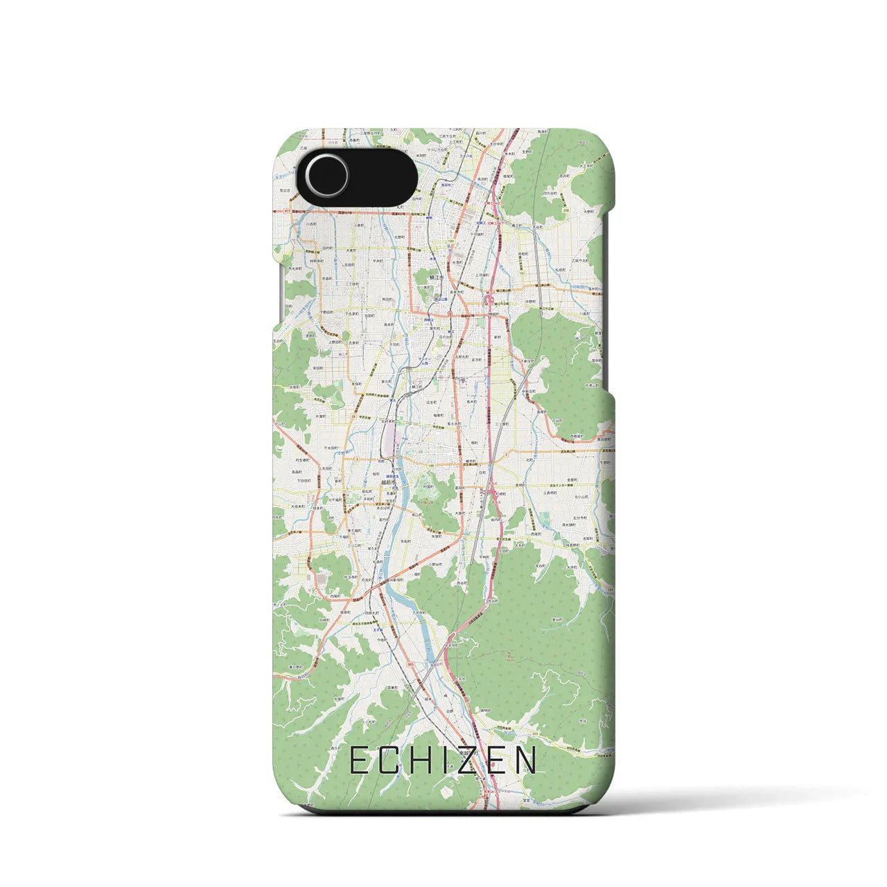 【越前(福井県)】地図柄iPhoneケース(バックカバータイプ)