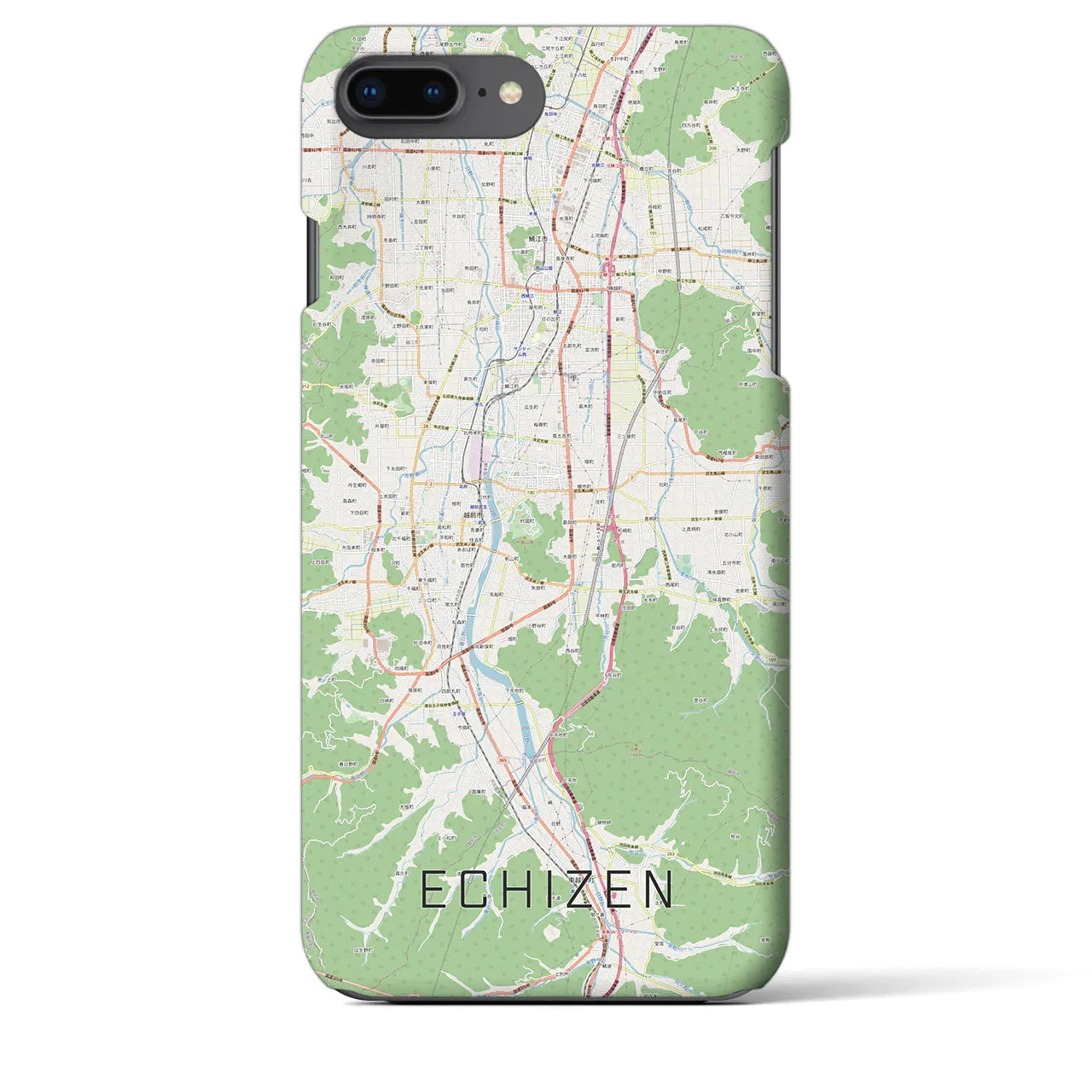 【越前(福井県)】地図柄iPhoneケース(バックカバータイプ)