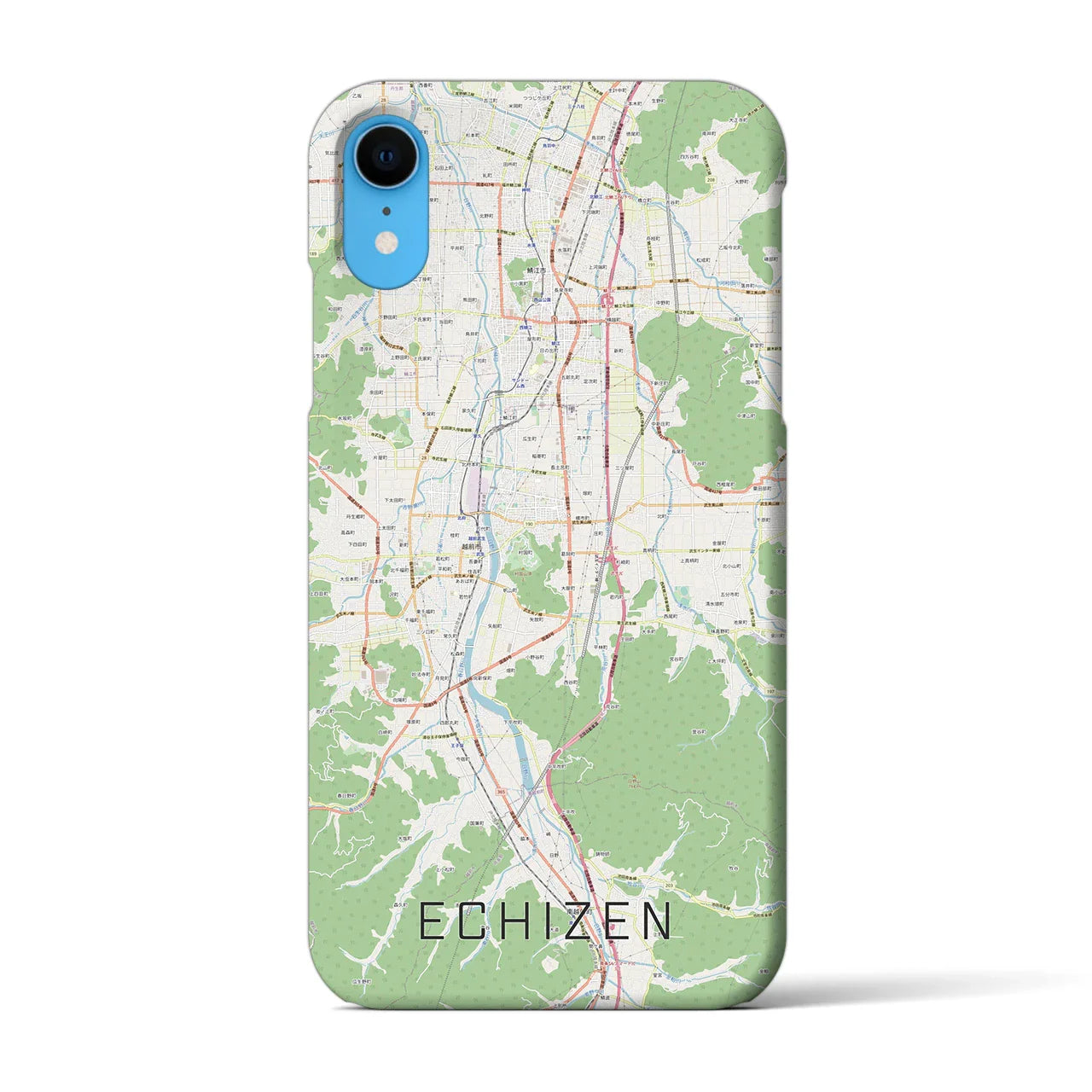 【越前(福井県)】地図柄iPhoneケース(バックカバータイプ)