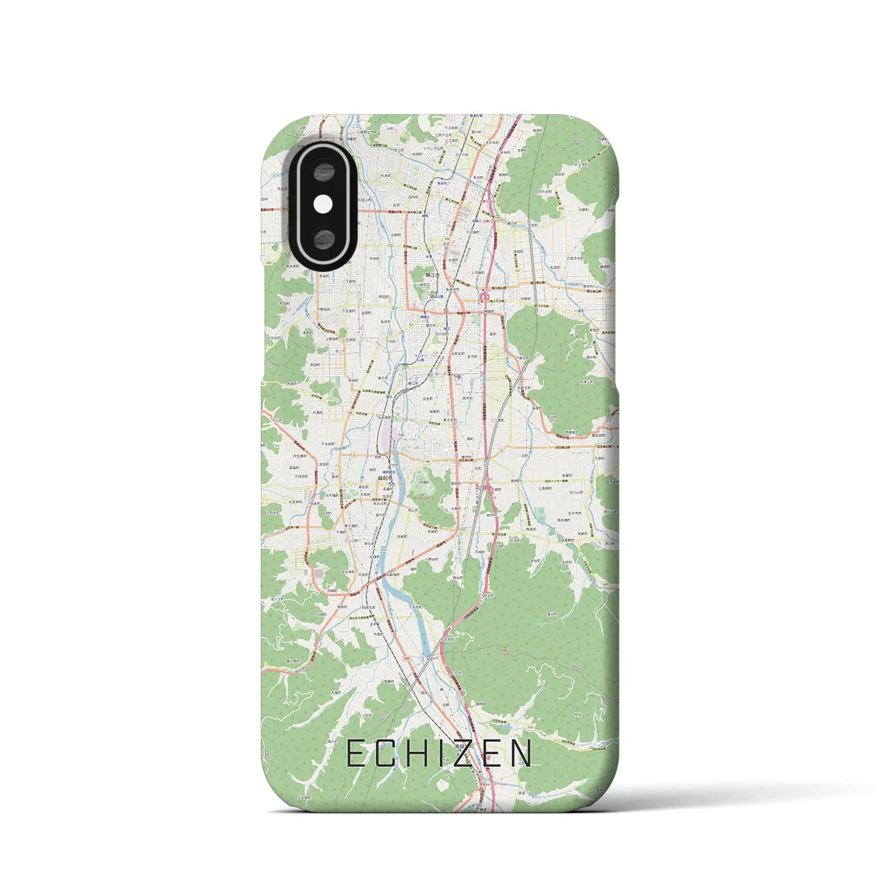 【越前(福井県)】地図柄iPhoneケース(バックカバータイプ)