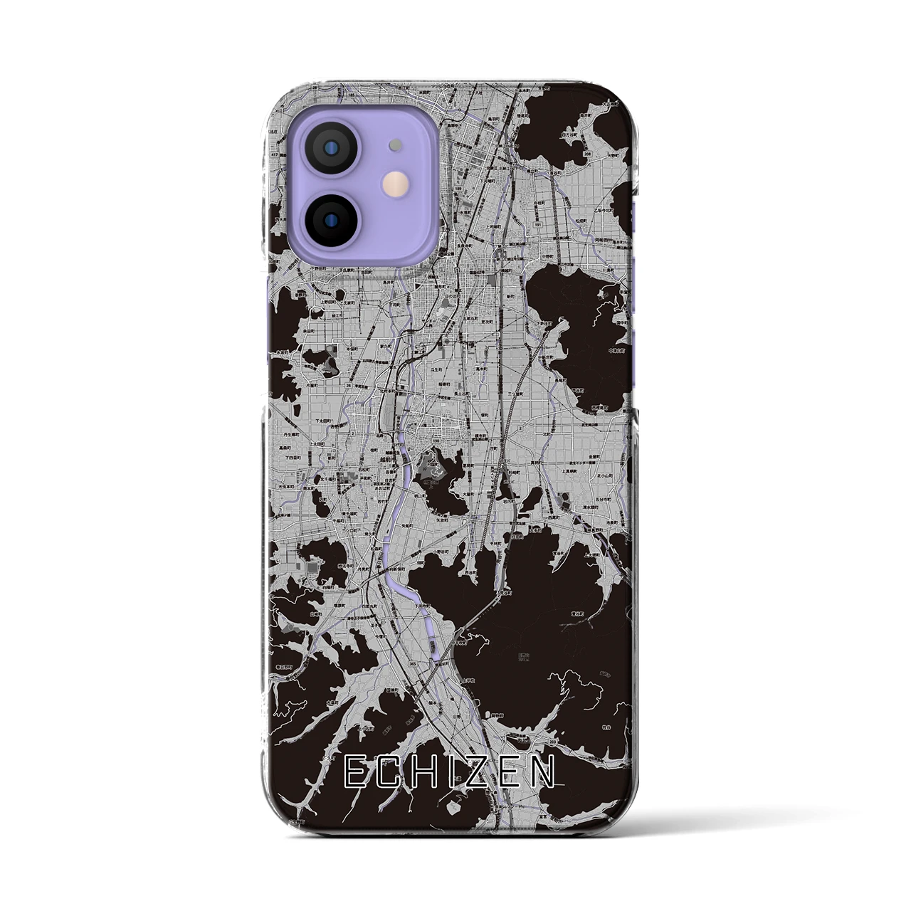 【越前(福井県)】地図柄iPhoneケース(クリアタイプ)