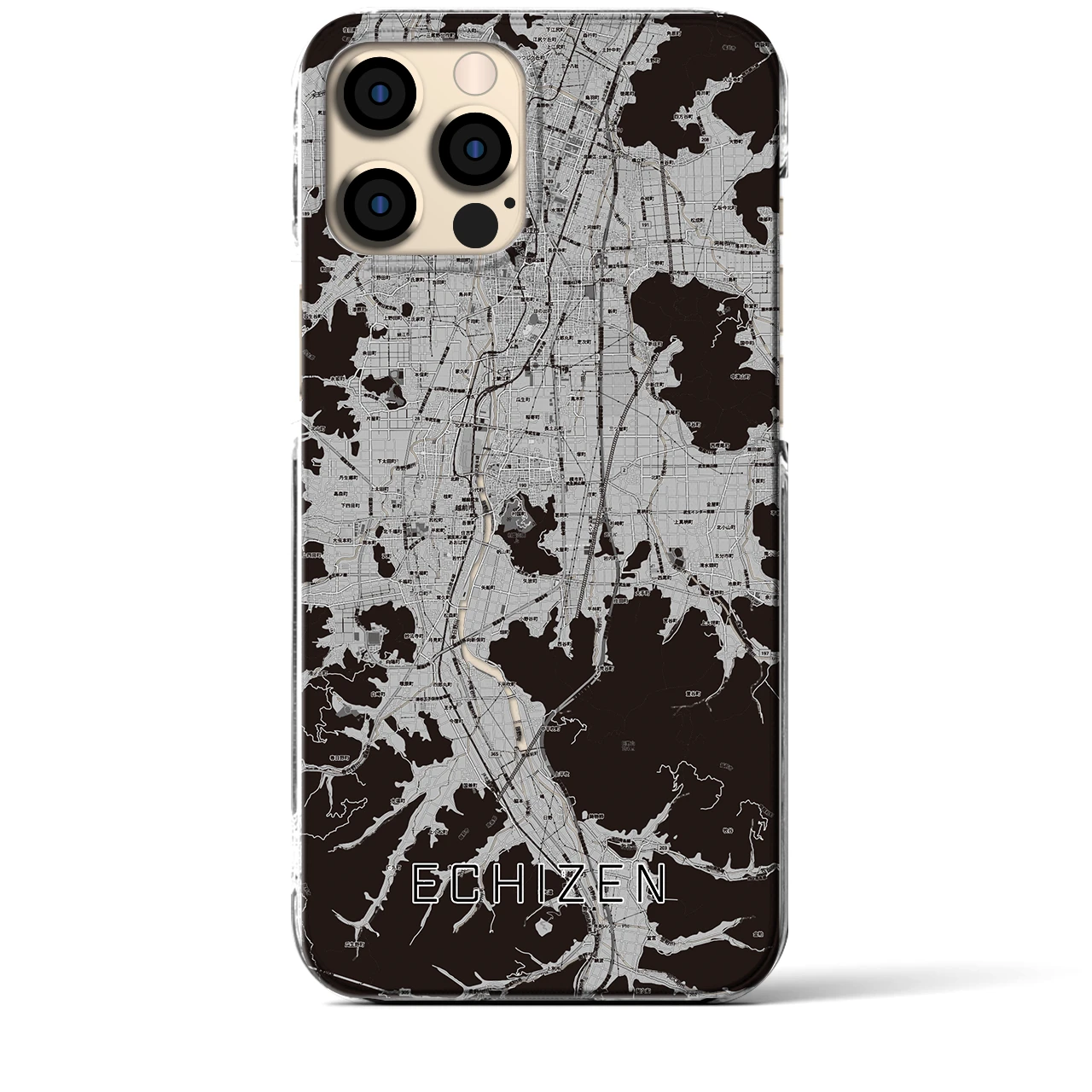 【越前(福井県)】地図柄iPhoneケース(クリアタイプ)