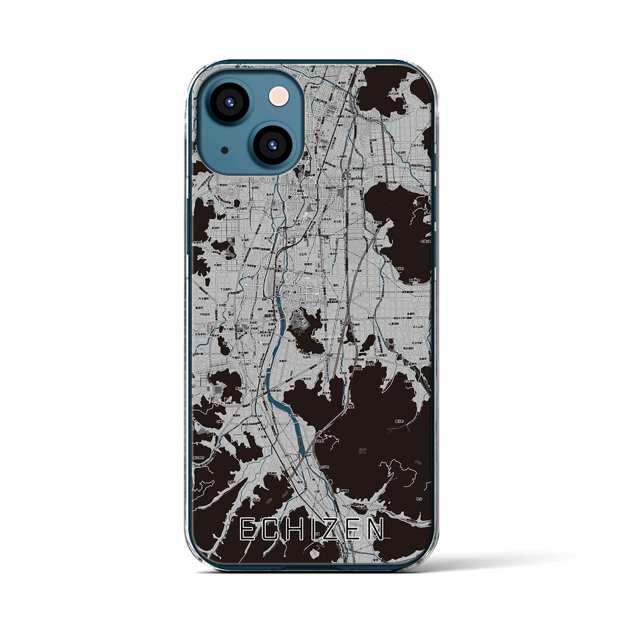 【越前(福井県)】地図柄iPhoneケース(クリアタイプ)