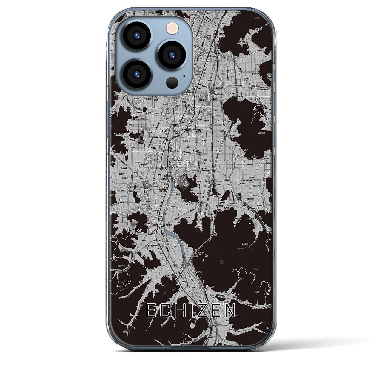 【越前(福井県)】地図柄iPhoneケース(クリアタイプ)