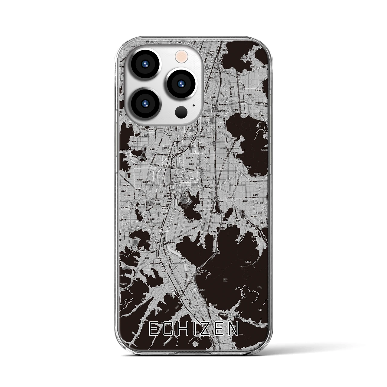 【越前(福井県)】地図柄iPhoneケース(クリアタイプ)