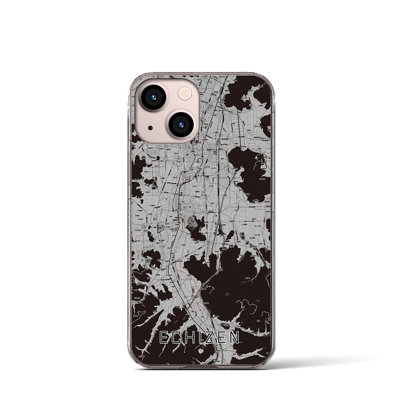 【越前(福井県)】地図柄iPhoneケース(クリアタイプ)