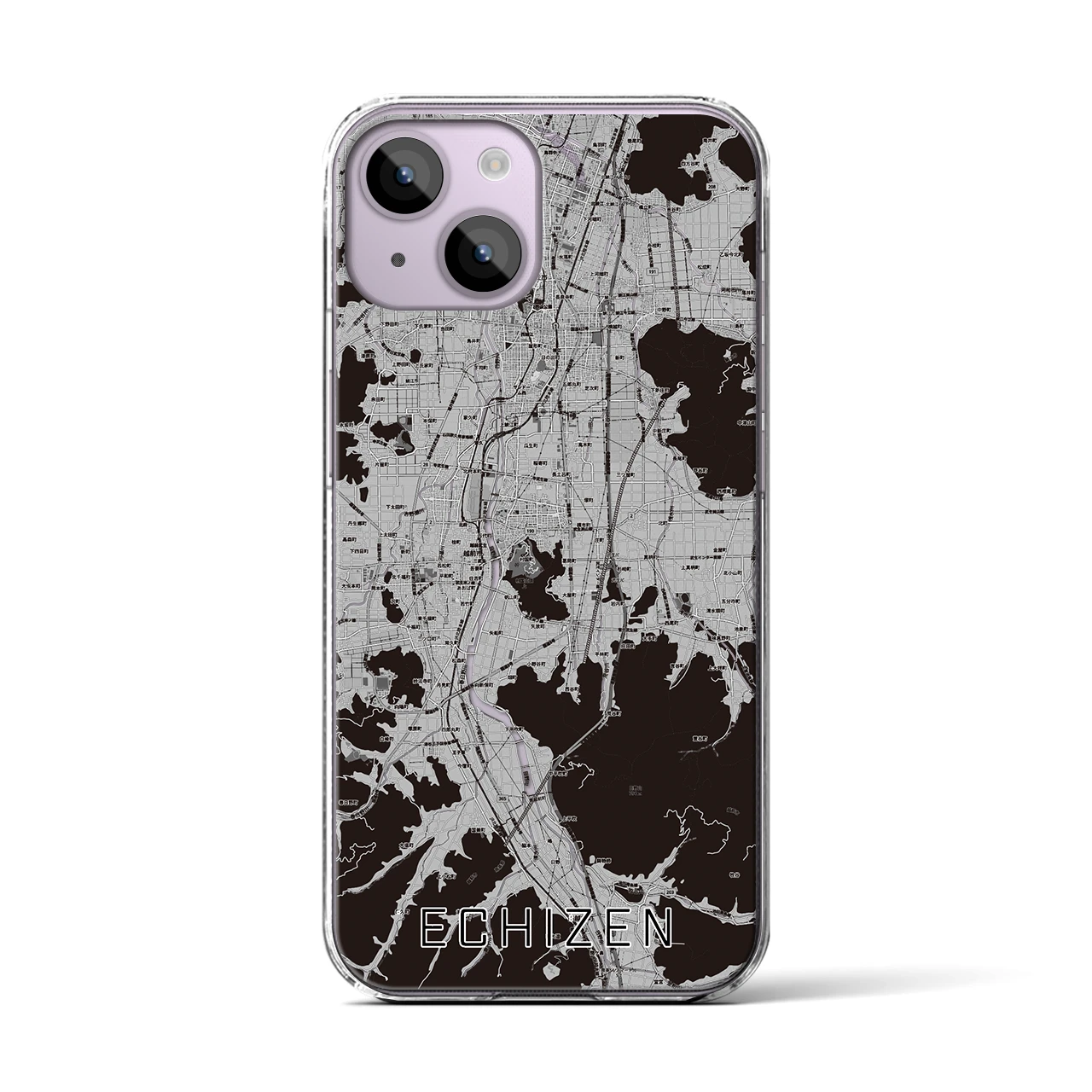 【越前(福井県)】地図柄iPhoneケース(クリアタイプ)