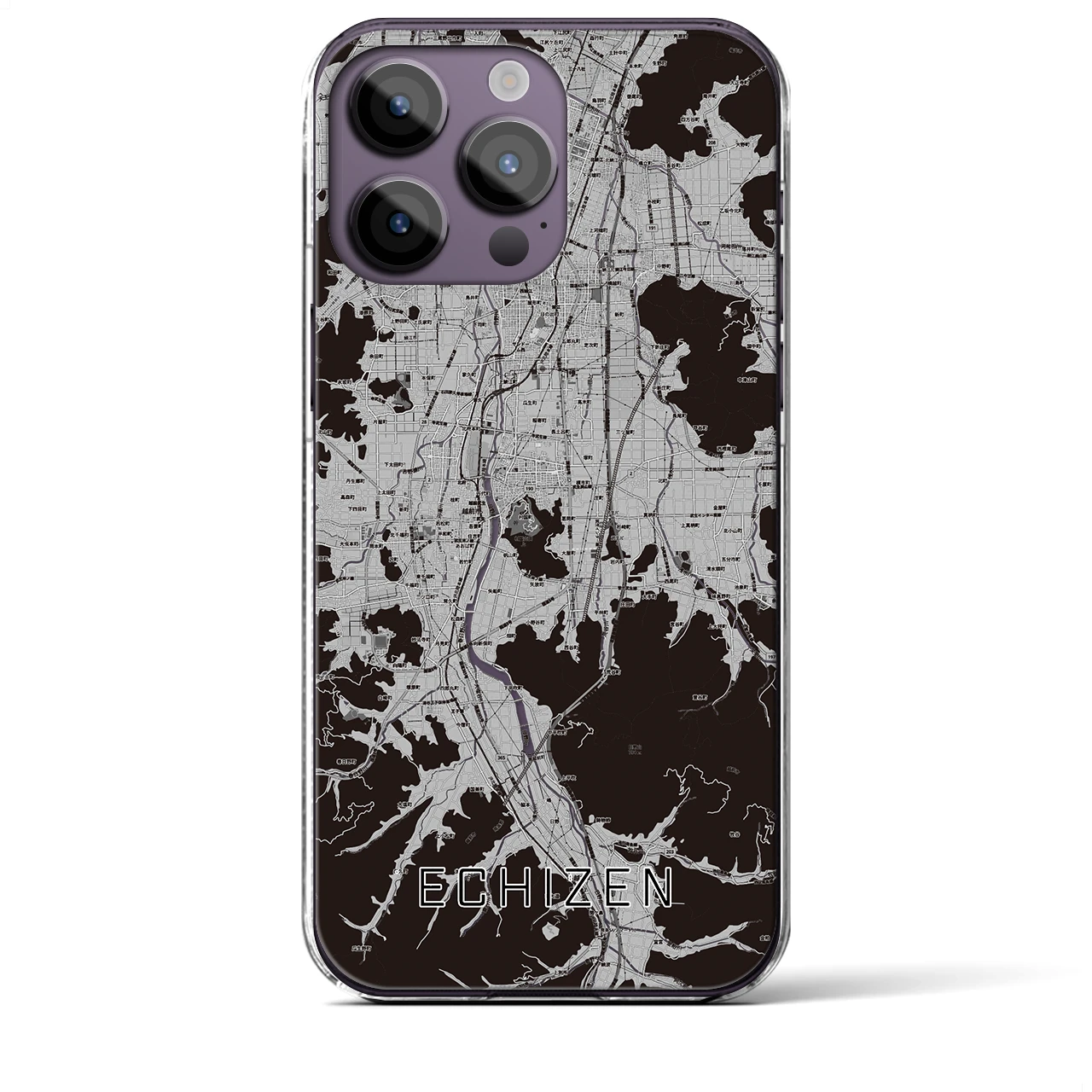 【越前(福井県)】地図柄iPhoneケース(クリアタイプ)