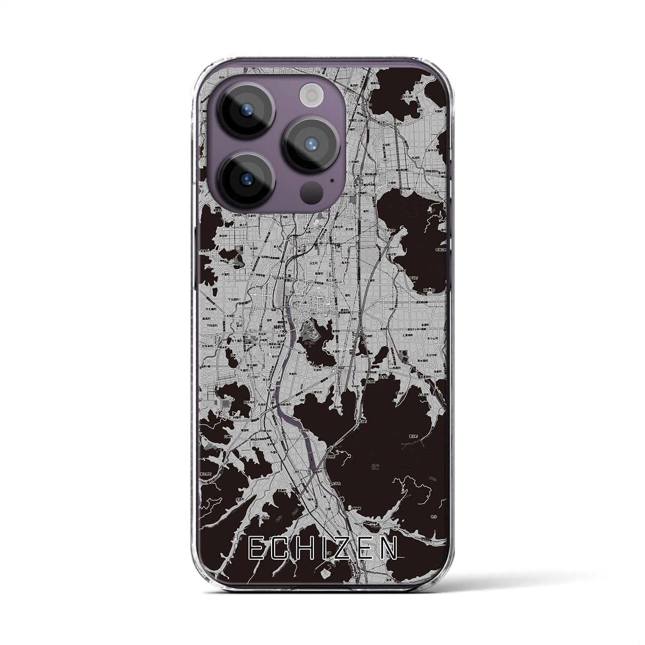 【越前(福井県)】地図柄iPhoneケース(クリアタイプ)