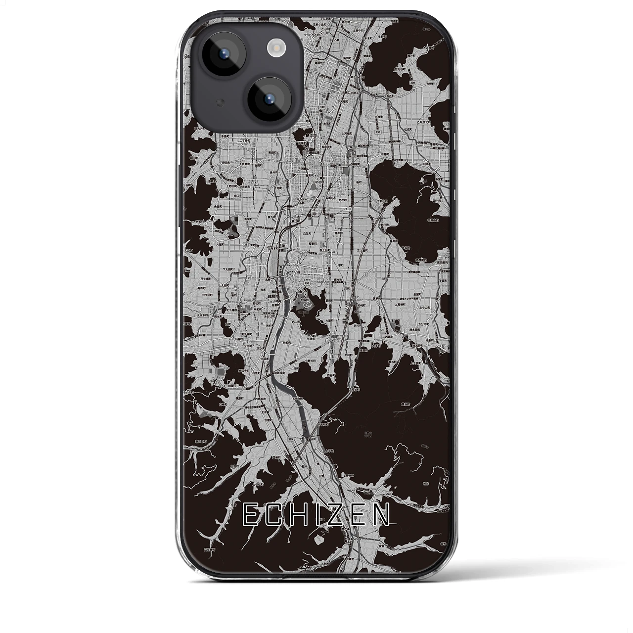 【越前(福井県)】地図柄iPhoneケース(クリアタイプ)