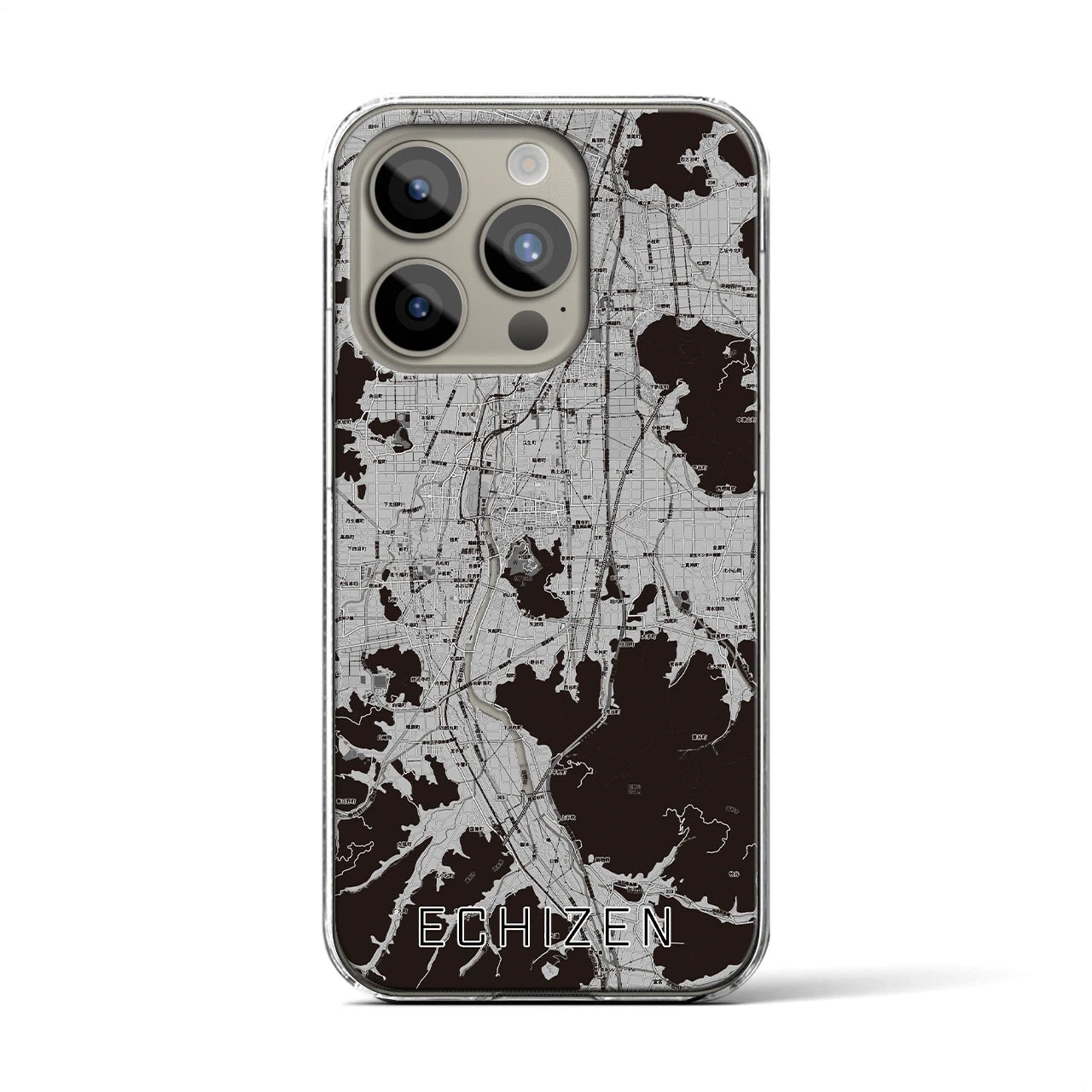 【越前(福井県)】地図柄iPhoneケース(クリアタイプ)