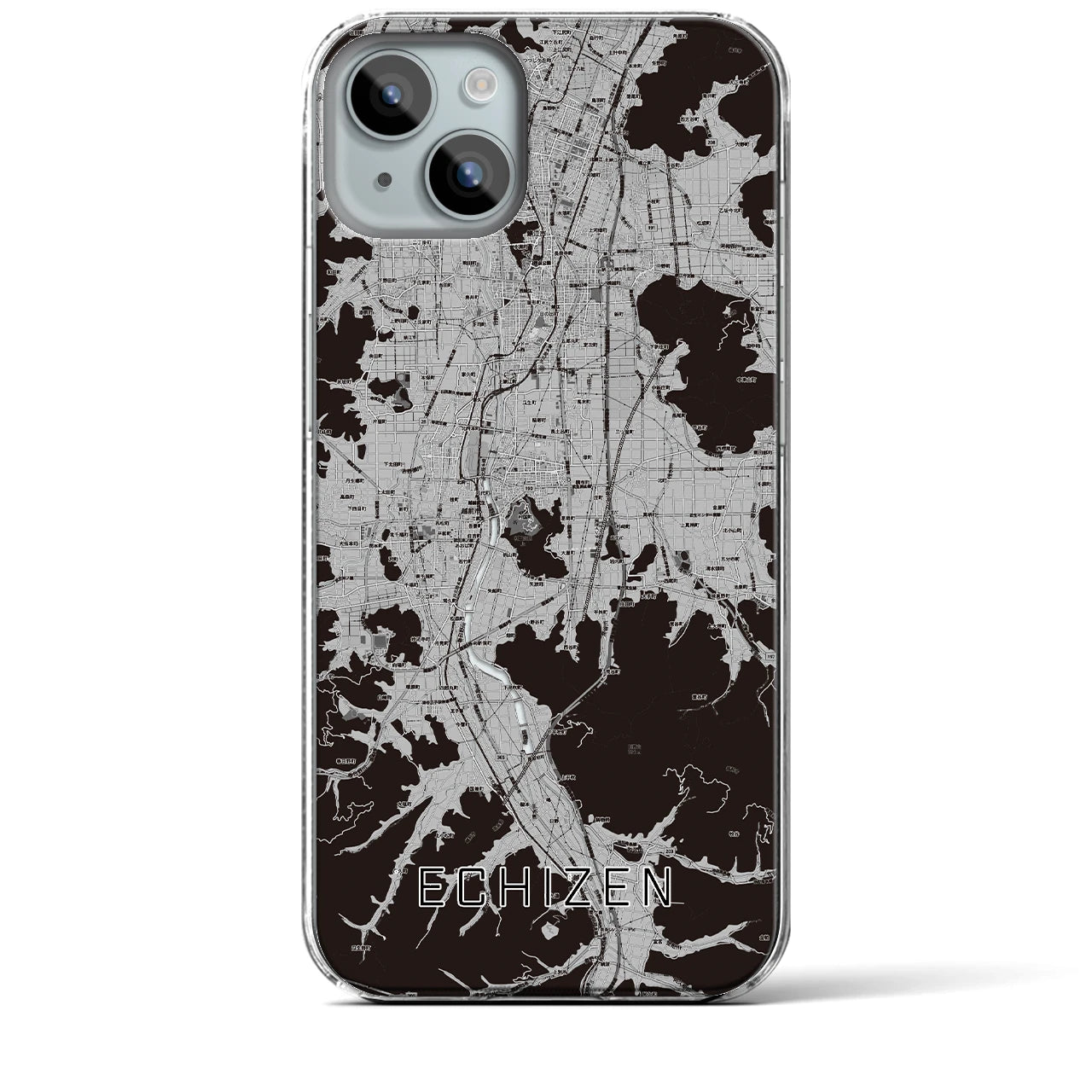 【越前(福井県)】地図柄iPhoneケース(クリアタイプ)