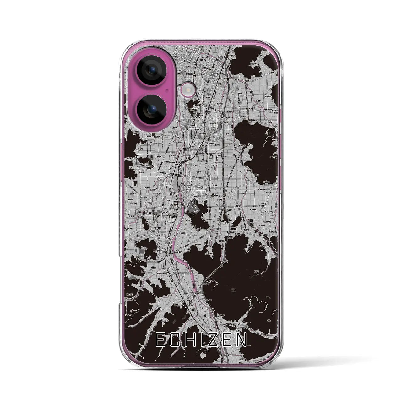 【越前(福井県)】地図柄iPhoneケース(クリアタイプ)