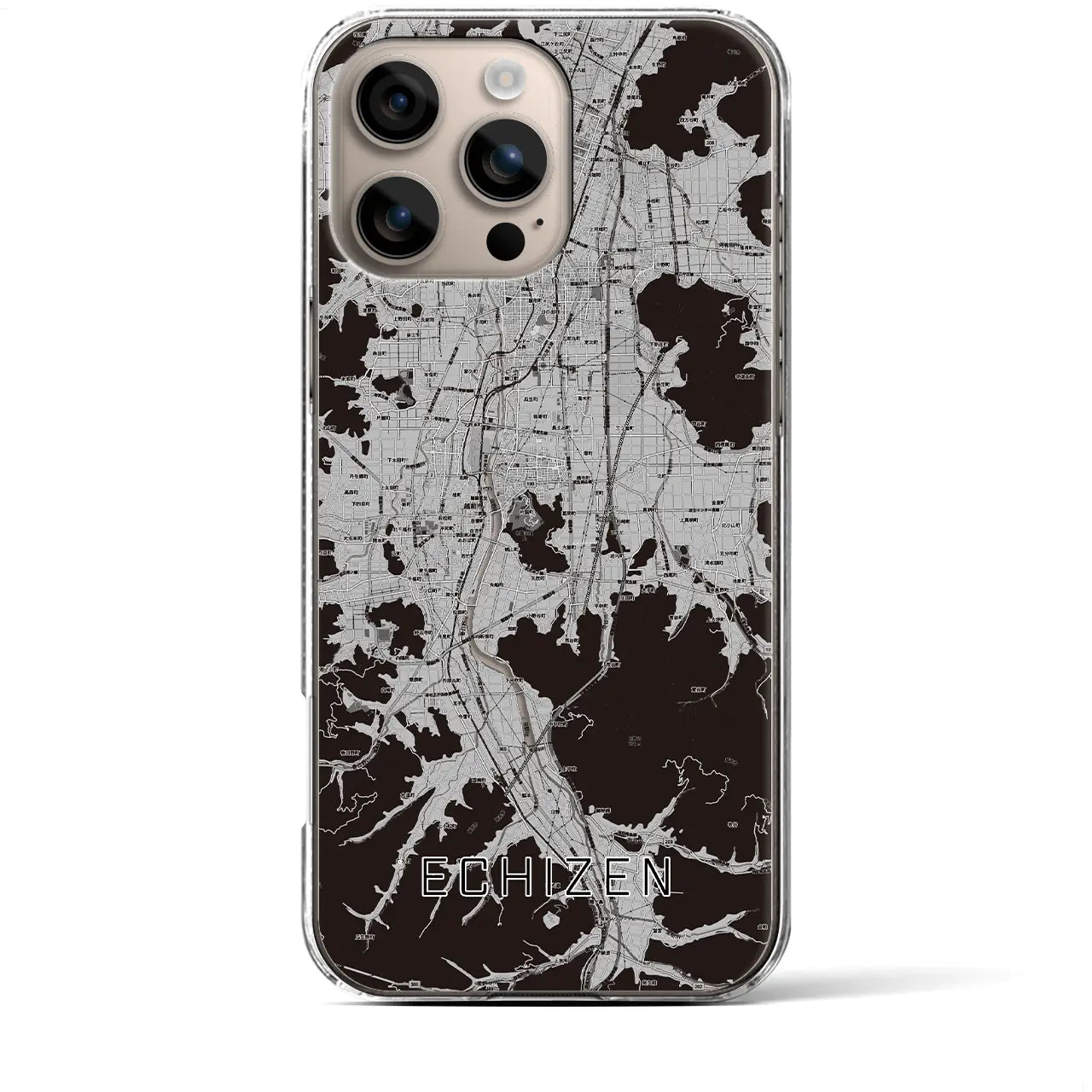 【越前(福井県)】地図柄iPhoneケース(クリアタイプ)