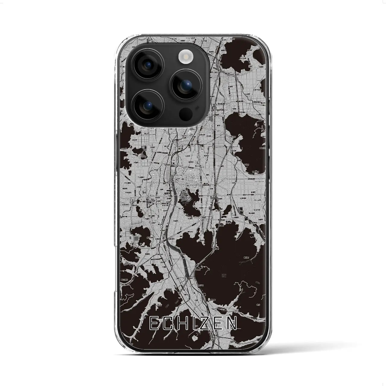 【越前(福井県)】地図柄iPhoneケース(クリアタイプ)