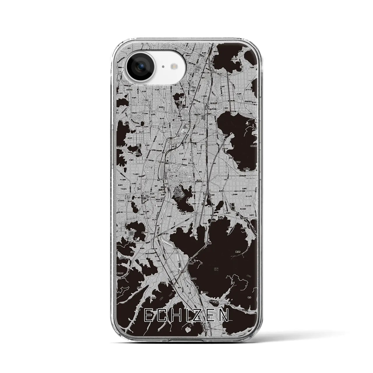 【越前(福井県)】地図柄iPhoneケース(クリアタイプ)